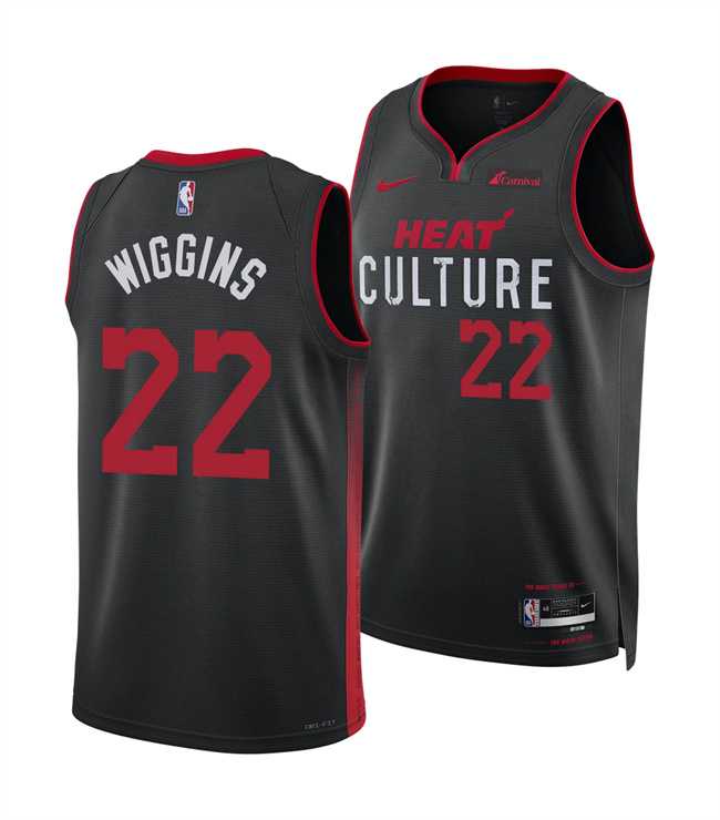 Men%27s Miami Heat #22 Andrew Wiggins Black 2025 City Edition Stitched Jersey Dzhi